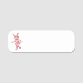 Cute Bunny School Name Label – Kids Back to School Name Tag