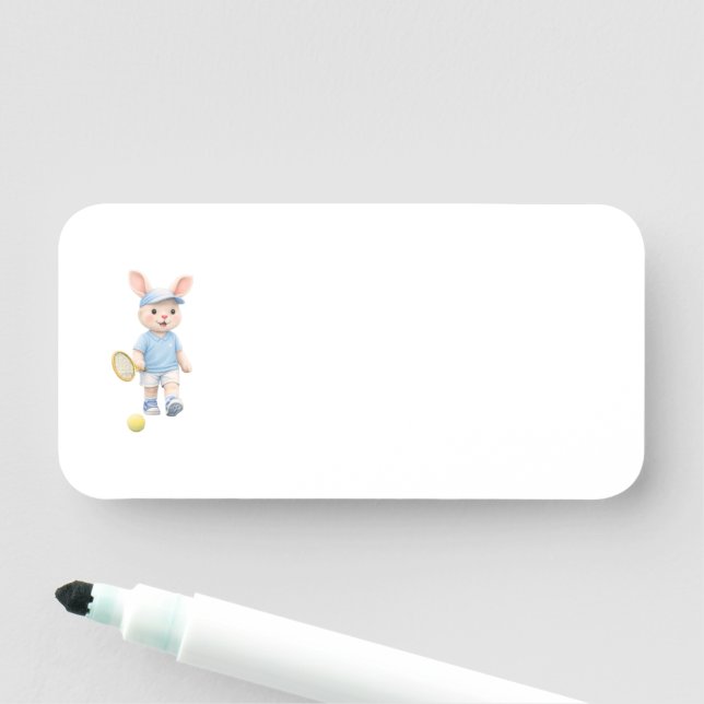 Cute Bunny School Name Label Name Tag (In Situ)