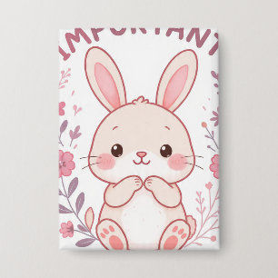 Cute Bunny Self Love Button - You Are Important Q