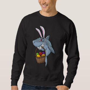 Cute Bunny Shark Easter For Boys Girls Sweatshirt