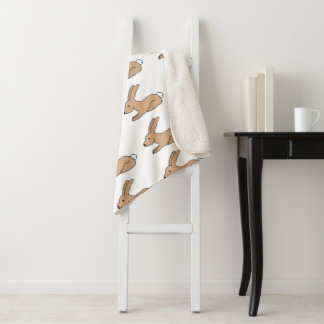 Cute Bunny Sherpa Blanket