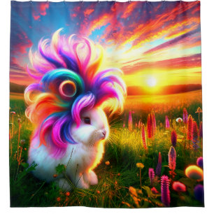 Cute Bunny Shower Curtain