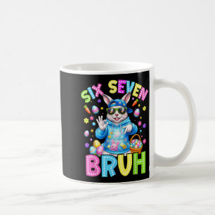 Cute Bunny Six Seven Bruh 6 7 Meme 67 Happy Easter Coffee Mug