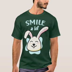 Cute Bunny Smile A Lot Funny Rabbit T-Shirt