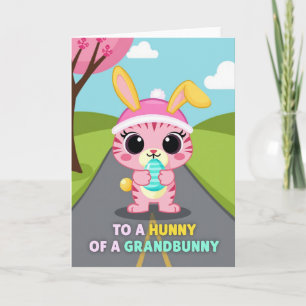 Cute Bunny Spring Egg Card