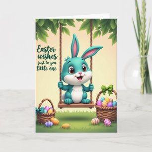 Cute Bunny Spring Swing Card