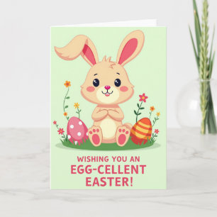 Cute Bunny Springtime Holiday Card