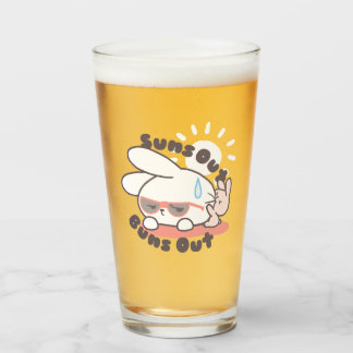 Cute Bunny Suns Out Buns Out Glass