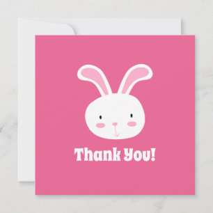 Cute Bunny Thank You Card