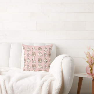 Cute bunny throw pillow