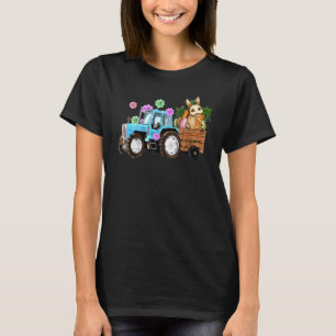 Cute Bunny Tractor Farm Carrots Hunt Egg Rabbit Ea T-Shirt