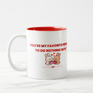 Cute Bunny Valentine Couple Mug - Favourite person