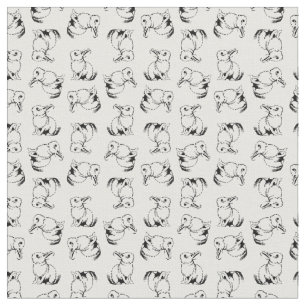 Cute Bunny Vintage Bunny Rabbit CUSTOM BG COLOR Fabric