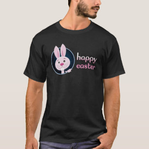 Cute Bunny w Happy Easter for Teacher T-Shirt