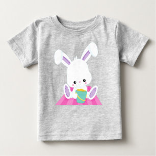 Cute Bunny, White Bunny, Baby Bunny, Beach Bucket Baby T-Shirt