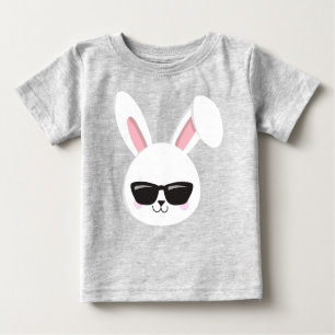 Cute Bunny, White Bunny, Bunny With Sunglasses Baby T-Shirt