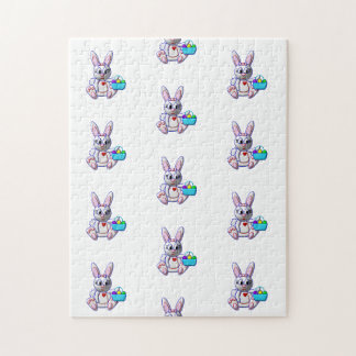 Cute Bunny with a Basket Jigsaw Puzzle