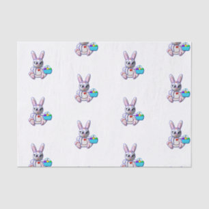 Cute Bunny with a Basket Tissue Paper