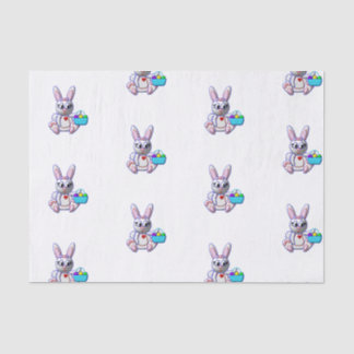 Cute Bunny with a Basket Tissue Paper