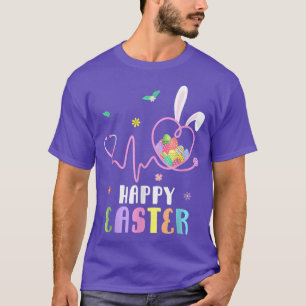 Cute Bunny With Bandanna Heart Glasses Bubblegum E T-Shirt