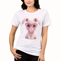 Cute Bunny with Bubble Gum T-Shirt 
