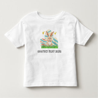 Cute bunny  with custom text  toddler T-Shirt
