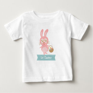 Cute Bunny With Eggs 1st Easter Baby T-Shirt