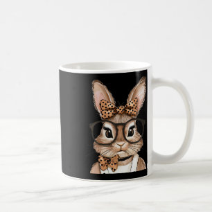 Cute Bunny With Gles Rabbit Easter Day Women Girls Coffee Mug