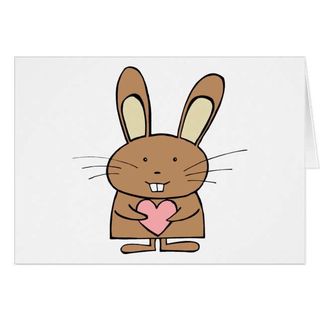 Cute Bunny with Heart (Front Horizontal)