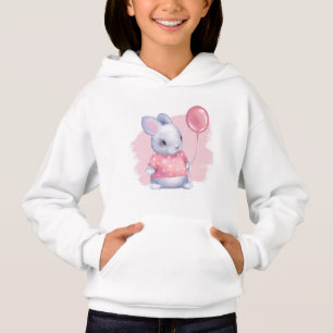 Cute Bunny with Pink Balloon