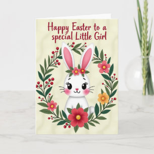 Cute Bunny Wreath Spring Card