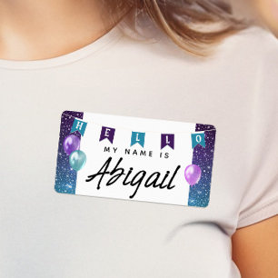 Cute Bunting Flag Banner Hello My Name Is Stickers