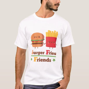 Cute Burger and Fries Friends BFF Funny T-Shirt