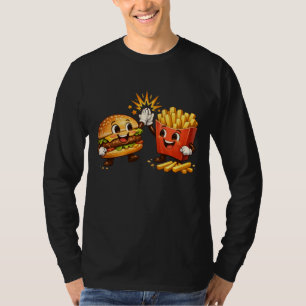 Cute Burger and Fries High Five Kawaii Art T-Shirt