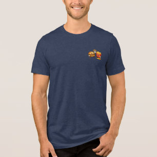 Cute Burger and Fries High Five Kawaii Art Tri-Blend Shirt