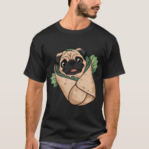 Cute Burrito Pug - Funny Pug T-Shirt
