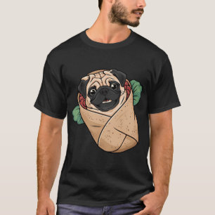 Cute Burrito Pug - Funny Pug T-Shirt