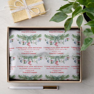 Cute Business Client Employee Christmas Gift Wrap  Tissue Paper