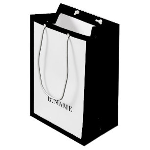 Cute Business Shopping Black Medium Gift Bag