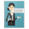 Cute Business Woman Illustration With Black Hair