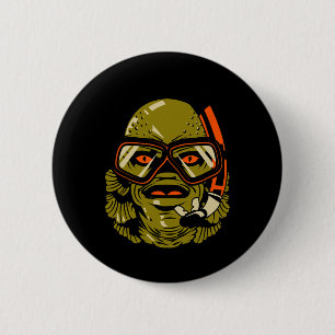 Cute But Creepy Funny Shirt – Black Lagoon - Creat 6 Cm Round Badge
