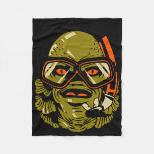 Cute But Creepy Funny Shirt – Black Lagoon - Creat Fleece Blanket