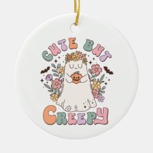 Cute But Creepy Halloween Ceramic Ornament