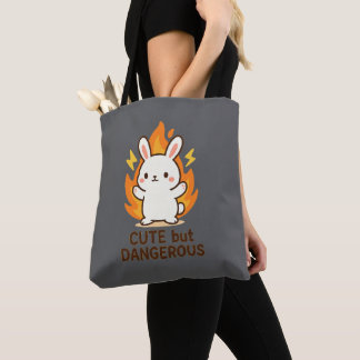 Cute but Dangerous Bunny | Kawaii Tote Bag