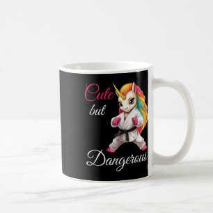 Cute But Dangerous Funny Karate Unicorn Taekwondo Coffee Mug