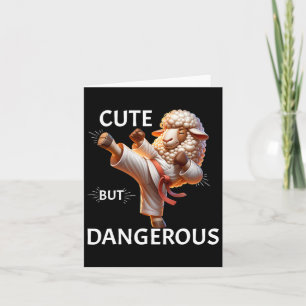 Cute But Dangerous Karate Sheep High Kick 1 Card