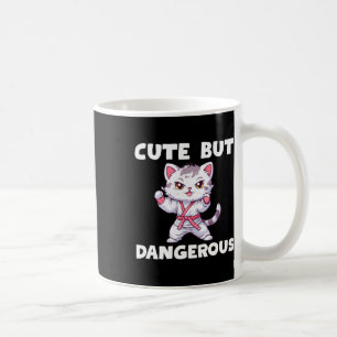 Cute But Dangerous Karate Taekwondo Kitty Cat Kara Coffee Mug