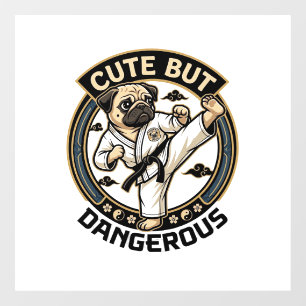 Cute But Dangerous Pug Dog Karate Kick_1
