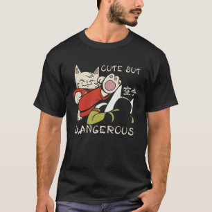 Cute But Dangerous Taekwondo Cats Girl T-Shirt