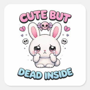 Cute but Dead Inside Bunny Sticker